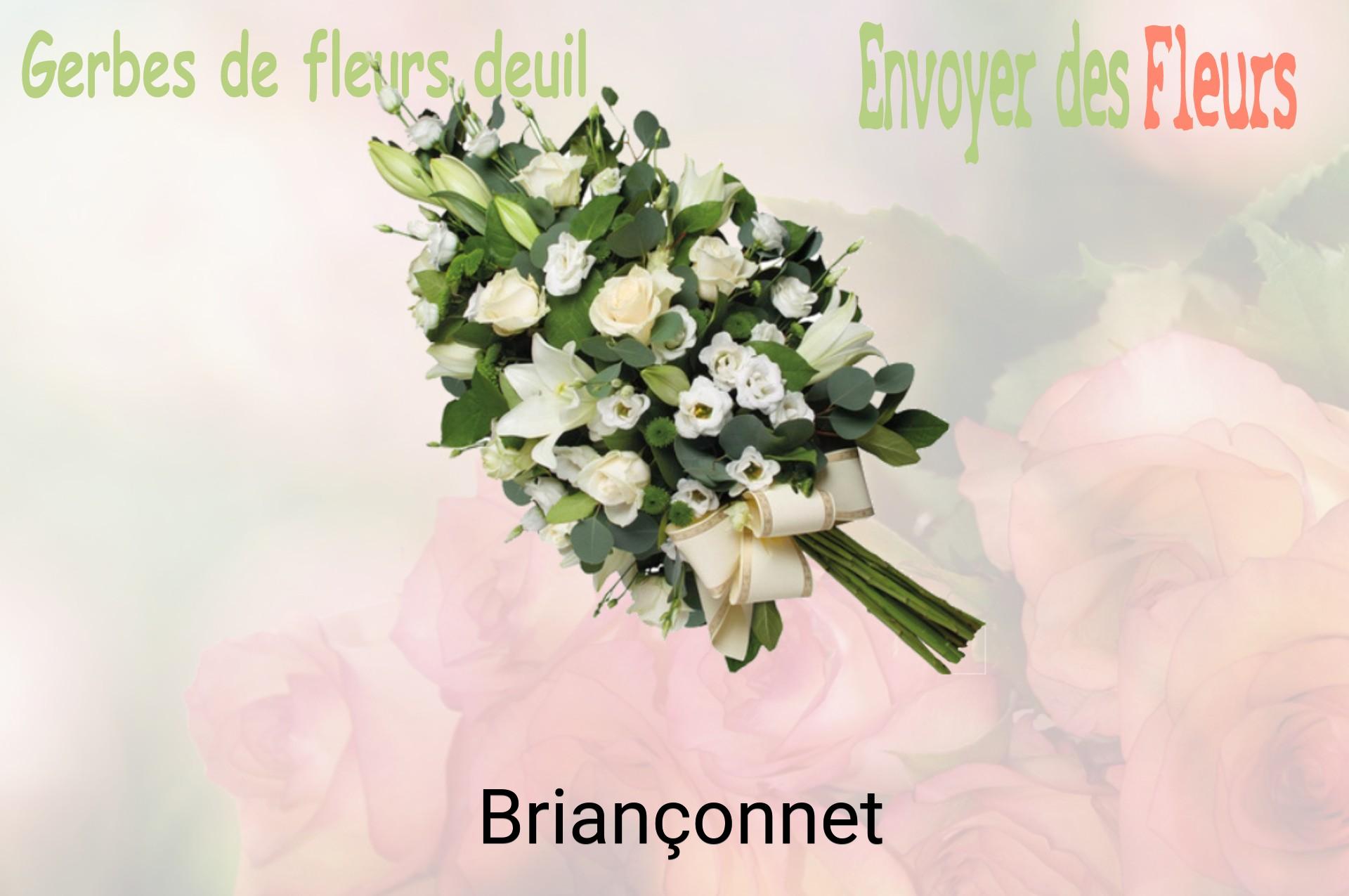 Gerbe de fleurs de deuil livrée à Briançonnet